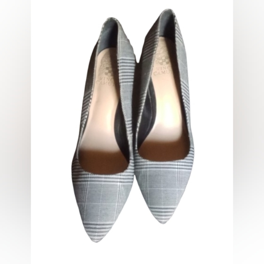 Vince Camuto Gray Plaid Heels